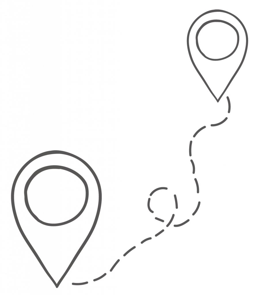 Standort Map Zeichnung in grau